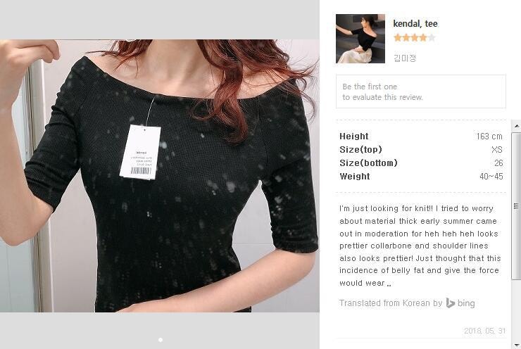 【韩国直邮】CHERRYKOKO 韩国一字肩性感短袖T恤 黑色 均码