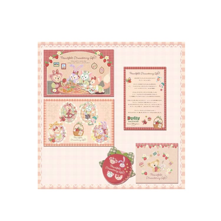 【日本直邮】TOKYO DISNEY 东京迪士尼 2024春季情人节草莓系列 明信片套装