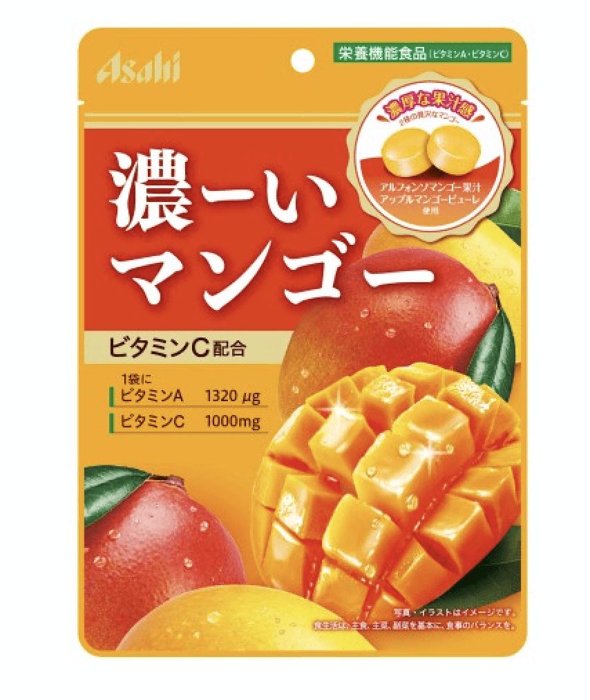 【日本直效郵件】ASAHI朝日 維生素糖濃縮芒果潤喉糖 80g