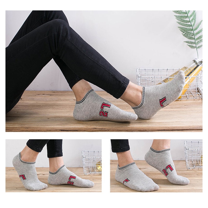 STUDIOV Number Themed Socks for Male - Grey 27