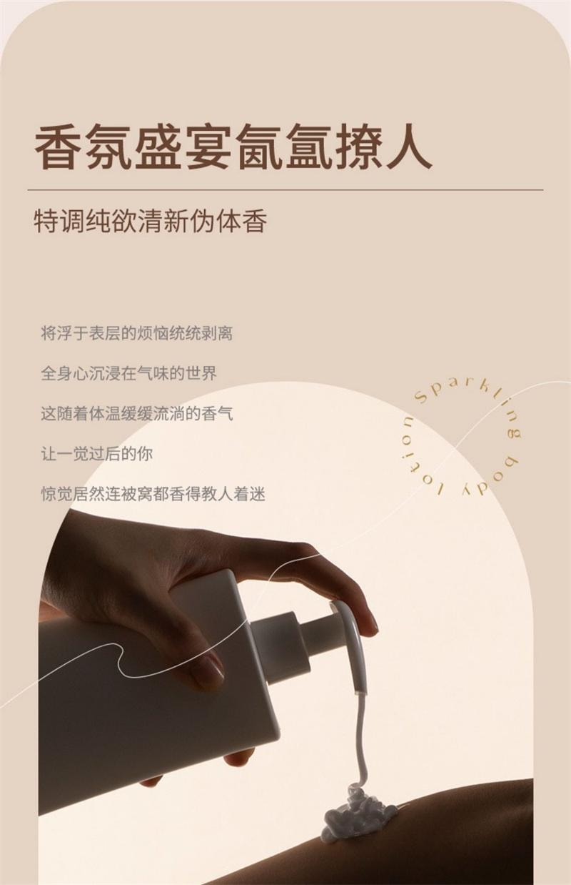 【中国直邮】 澳兰诺 莹透身体乳秋冬女持久留香烟酰胺果酸润肤霜保湿补水 400ml