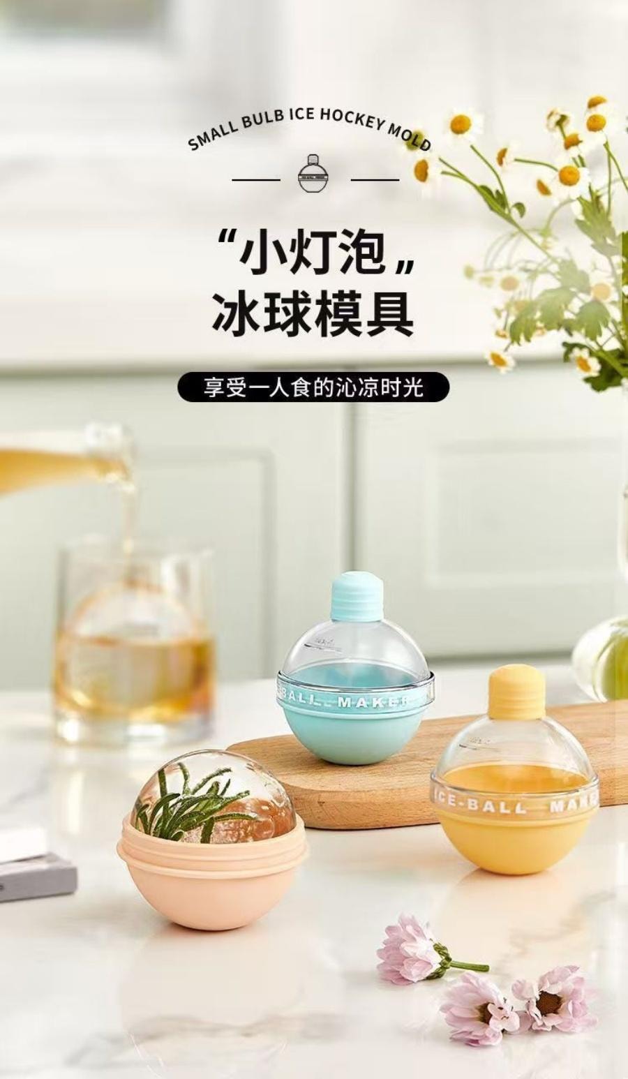 Ice Mould 4-piece Set Food Grade Silicone