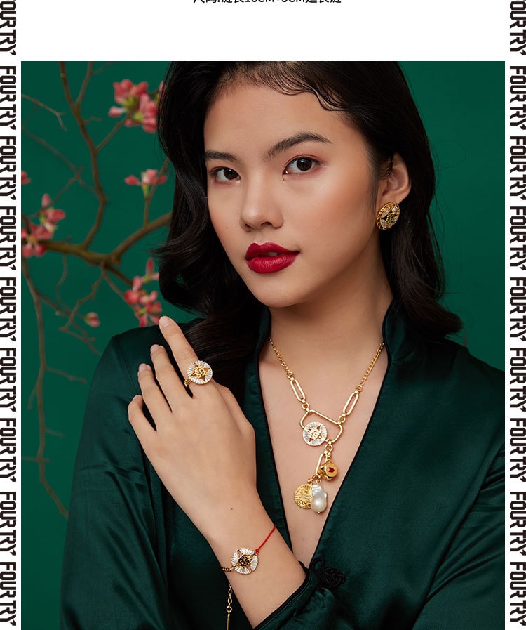 中国直邮 FOURTRY x OK Jewelry联名【万物發生】水晶红绳链条好运手链女 一条