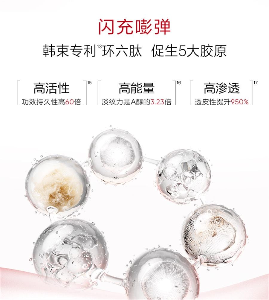 【中国直邮】 韩束 红蛮腰次抛 闪充棒环肽次抛紧致抗皱淡纹精华 30支/盒