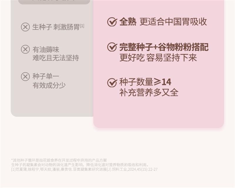 【中国直邮】 花姐食养 种子循环 茨养雌黄体酮粉南瓜籽亚麻籽无花果黑豆黑枸杞桑葚茶 700g/盒