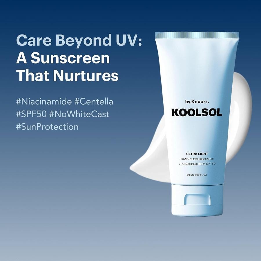 韓國 Knours Koolsol 超輕透化學防曬霜 SPF 50 三入組 – 每瓶50ml