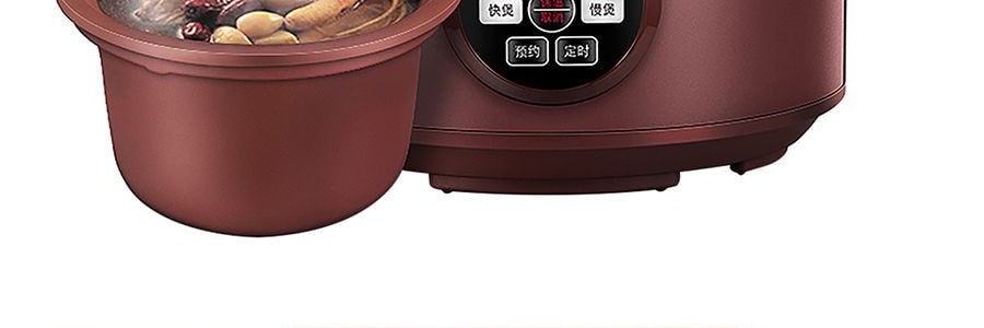 SONYA Multi Function Purple Clay Pot Slow Cooker Electric Stew Cooker