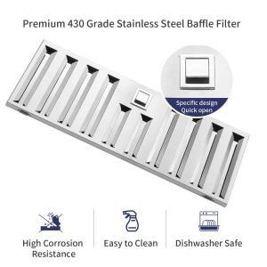 【美国直邮】JOEAONZ 嵌入式不锈钢抽油烟机 20寸600CFM