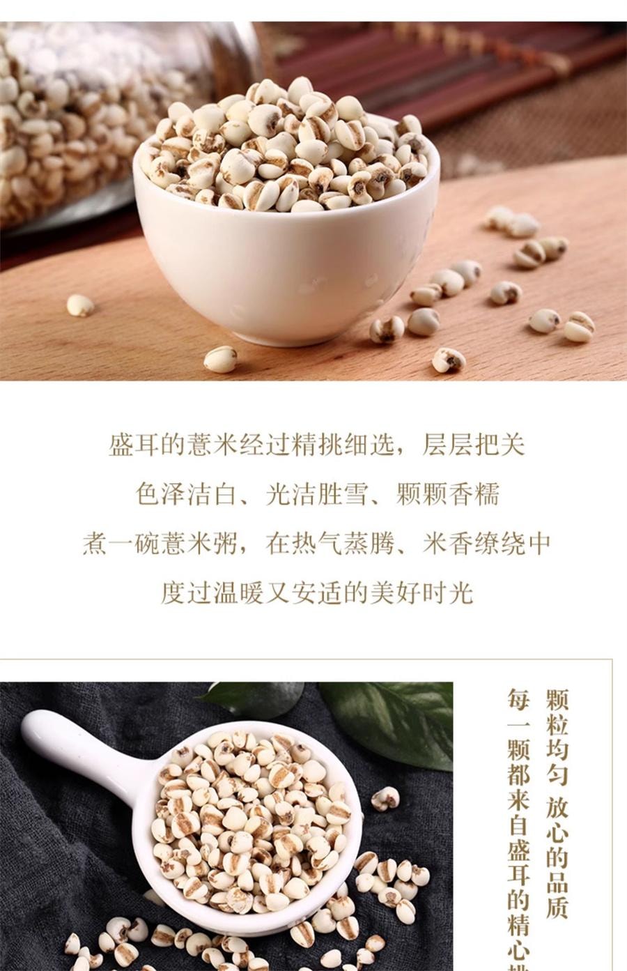 【中國直郵】 盛耳 薏米 薏仁米薏苡仁意米意仁米新貨五穀雜糧粗糧粥500g/袋