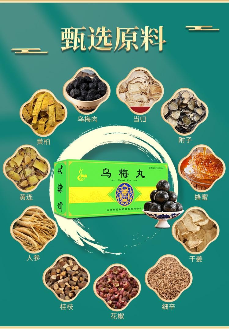 腾药 乌梅丸 适用于 蛔厥 久痢 厥阴头痛 3g*10丸/盒