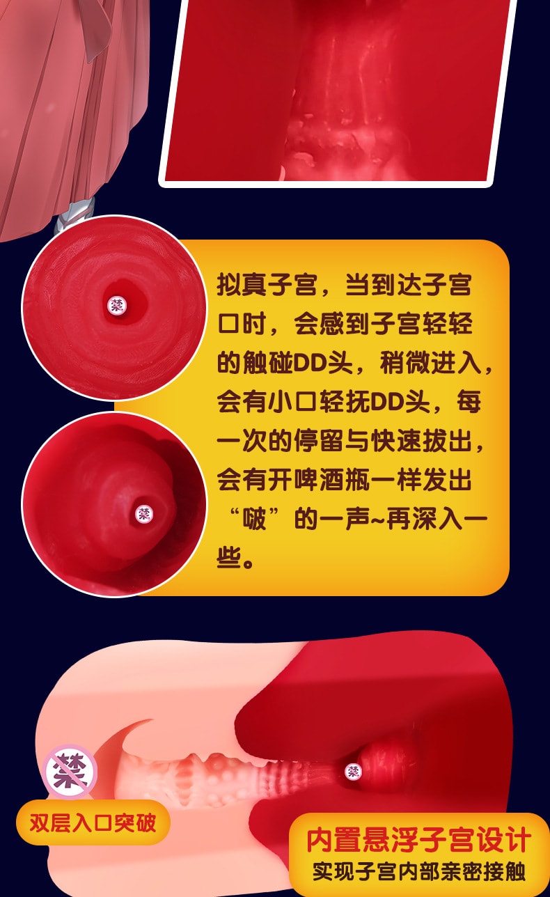 【中国直邮】MODE 巫女美子款 男用构造倒模 男士成人情趣用品