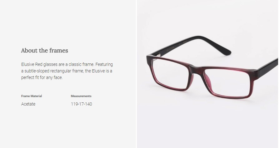 Digital Protection Eyeglasses: Elusive - Plum Red (DL75015 C3) - Lens Included