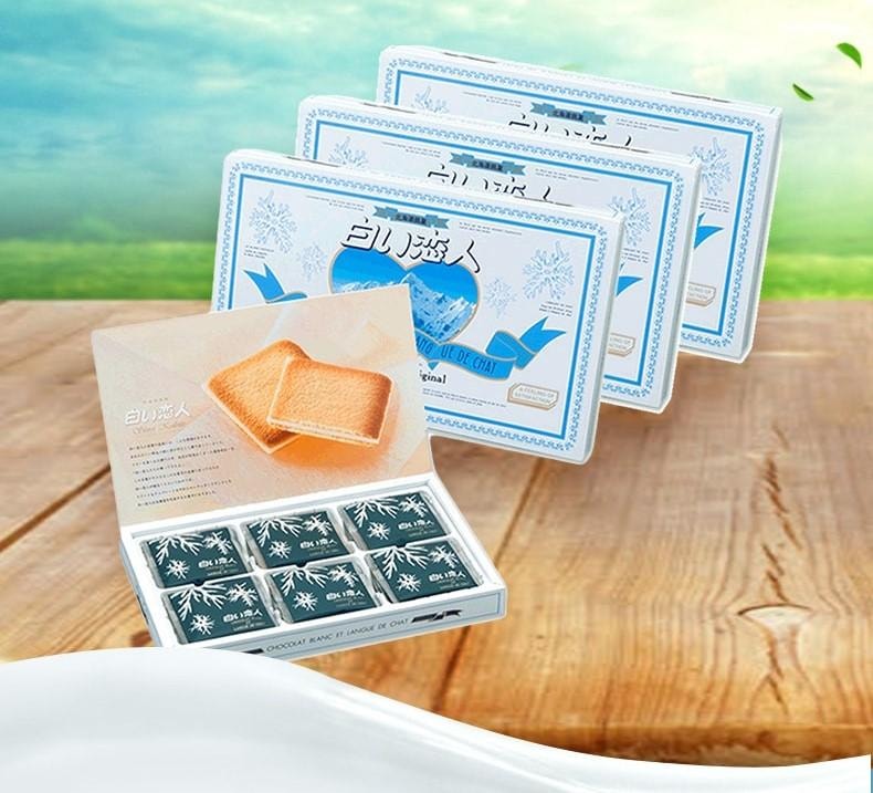 日本 石屋製菓 白色恋人 白巧克力饼干 18枚入