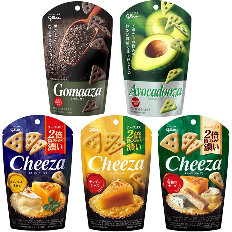 【日本直邮】GLICO格力高 papi酱推荐 奶酪芝士三角薄脆三角饼干 双倍芝士味 36g