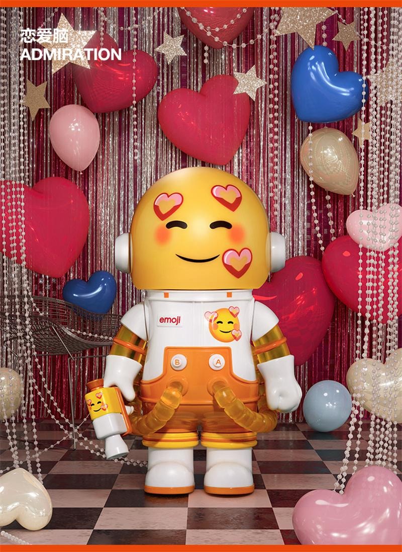 【中国直邮】 POP MART 泡泡玛特 MEGA SPACE MOLLY 100% × emoji™ 盲盒礼物 随机1个装