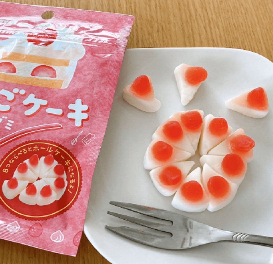 【日本直郵】KABAYA草莓蛋糕口味軟糖水果糖兒童糖果 冬季限定 包裝隨機發貨40g