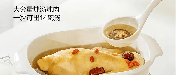 BUYDEEM北鼎 多功能蒸炖锅 隔水蒸炖锅电蒸锅 加大加高不挑餐具 7L G67US