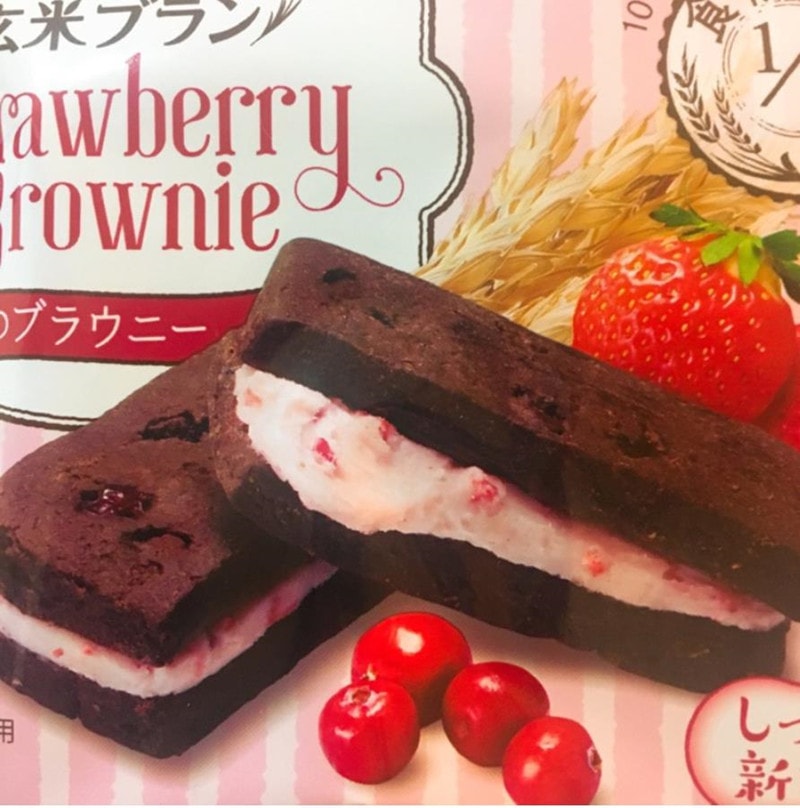 日本 ASAHI 奶油糙米布朗草莓布朗尼蛋糕 70g EXP: 07.2022