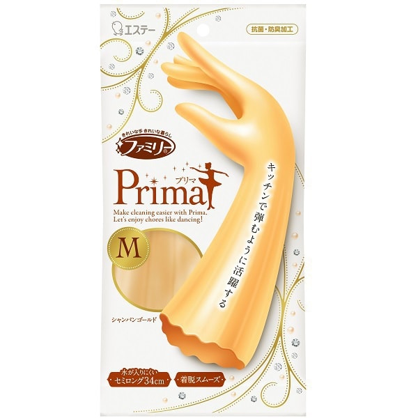 【日本直郵】KINCHO Prima 廚房用抗菌防臭橡膠手套 1雙 M號