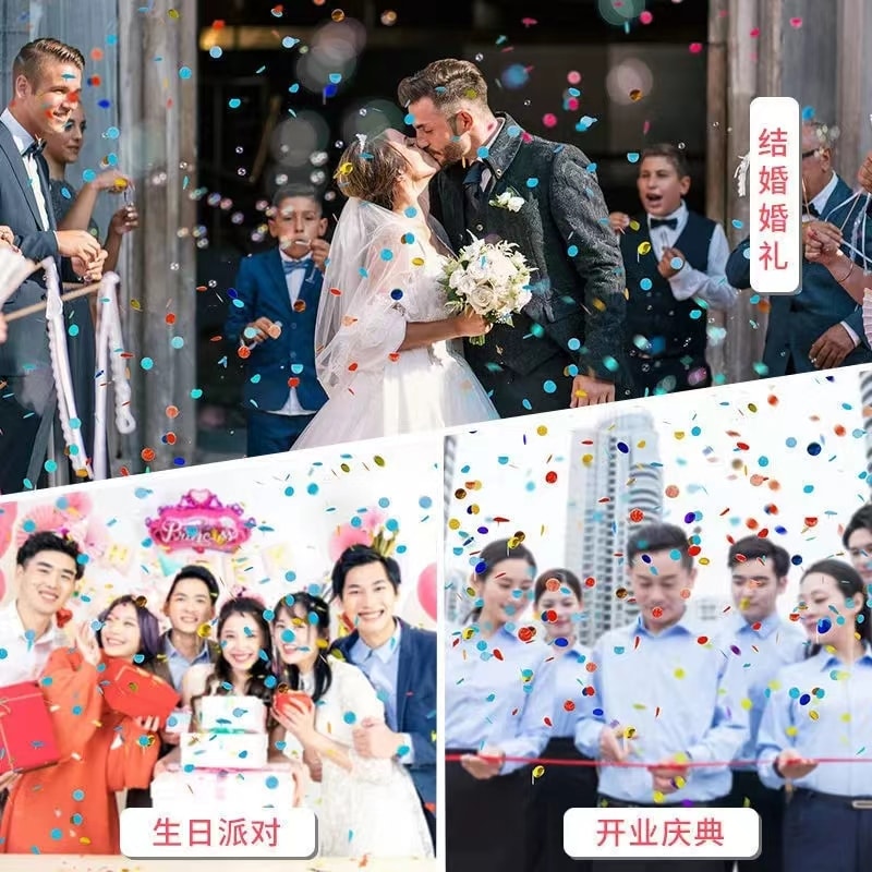 【中國直郵】FOXTAIL 婚禮手推小禮砲 生日派對噴花筒氛圍手持 六個裝-金色 1件|*預計到達時間3-4週