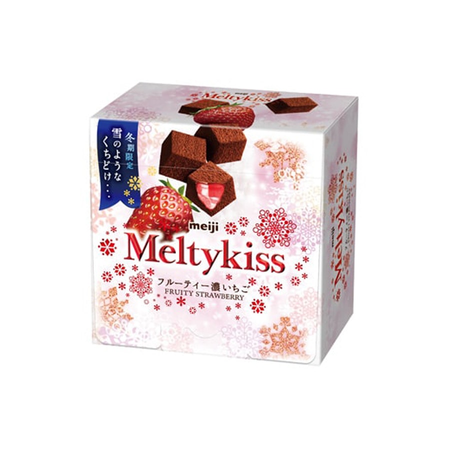 【日本直郵】日本 MEIJI 明治 Meltykiss 冬季限定巧克力 新垣結衣同款 濃香草莓口味 52g