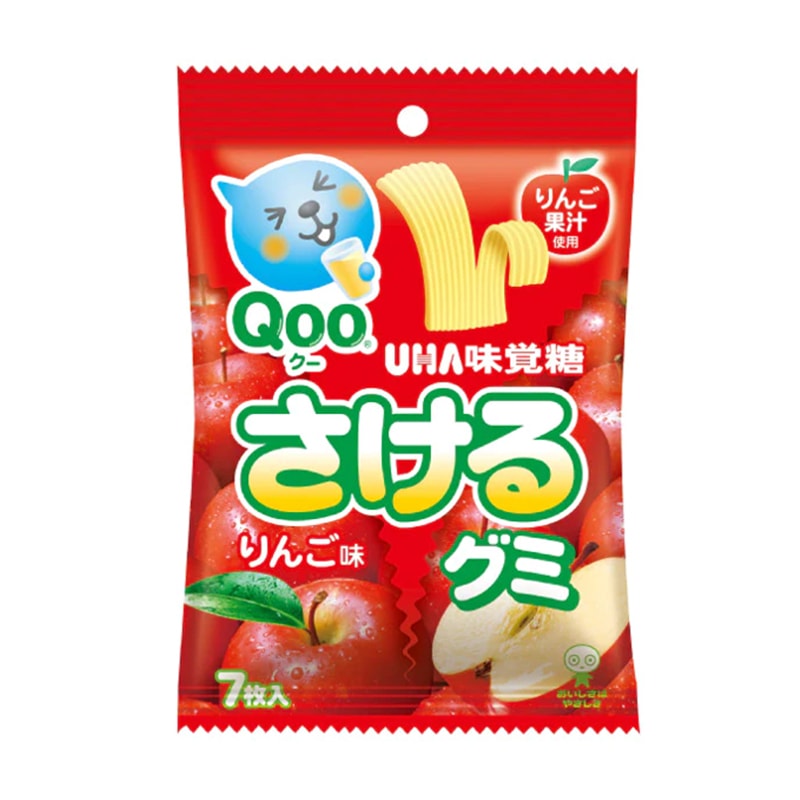日本UHA悠哈 手撕軟糖​​ Qoo 蘋果口味 7 片