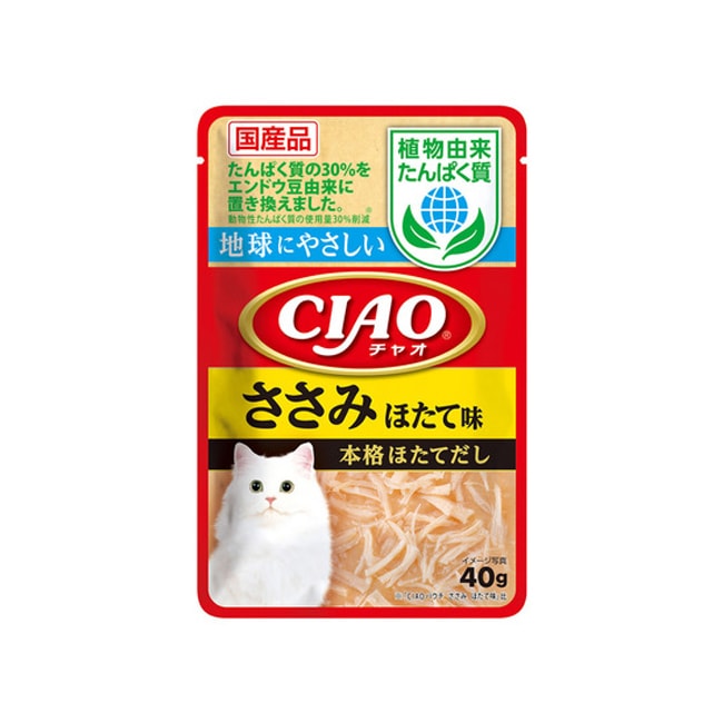 【日本直邮】INABA 伊纳宝 CIAO 猫零食 猫餐包湿粮 鸡肉+扇贝 40g