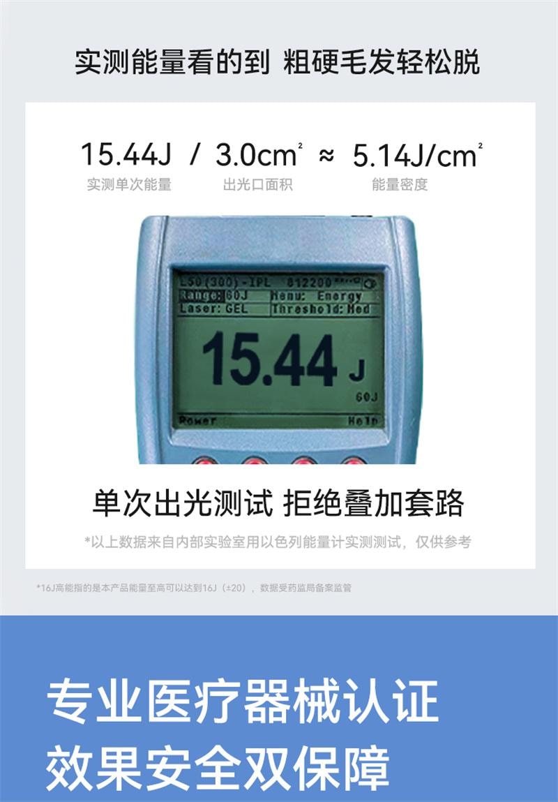 【中国直邮】海尔蓝宝石冰点脱毛仪YT301家用唇毛腋下 冰川蓝