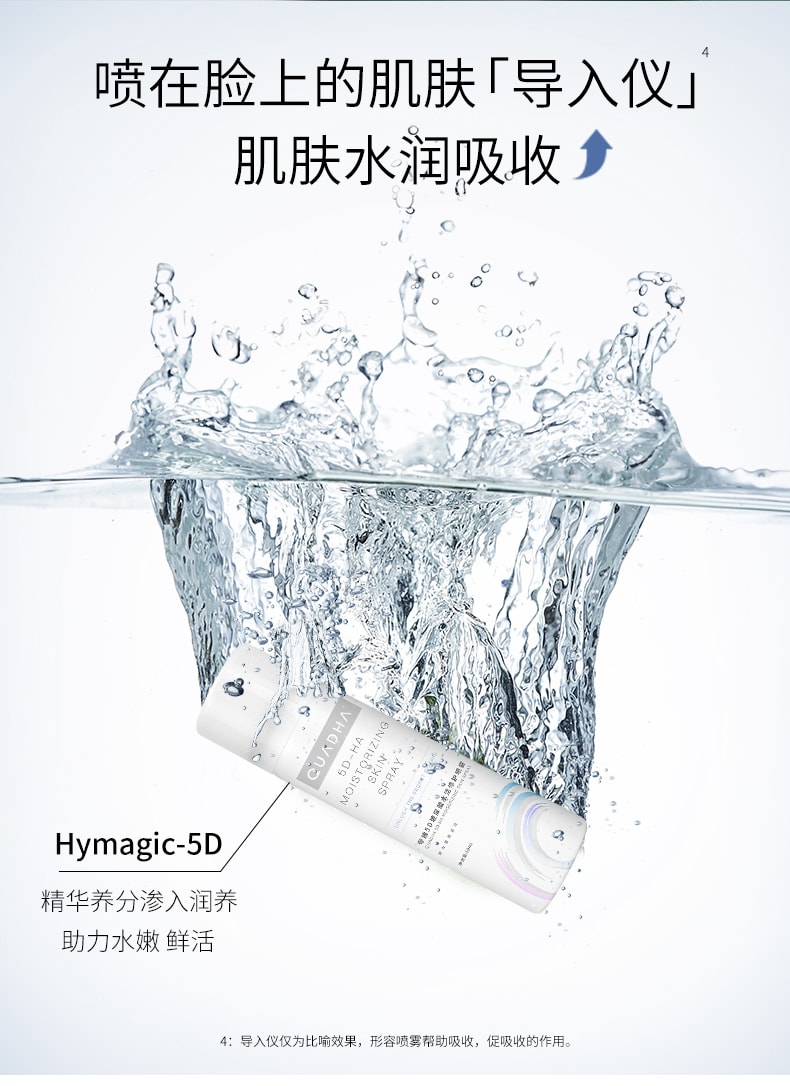 待改价审核[中国直邮]夸迪QuadHA 5D玻尿酸水活修复喷雾  50ml 1支装