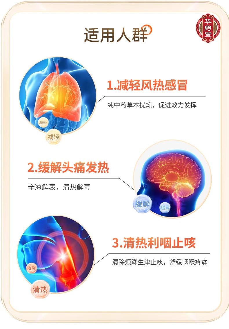  華藥堂 銀翹解毒片24片 辛涼解表 清熱解毒 風熱感冒 發燒頭痛 咳 咽喉痛
