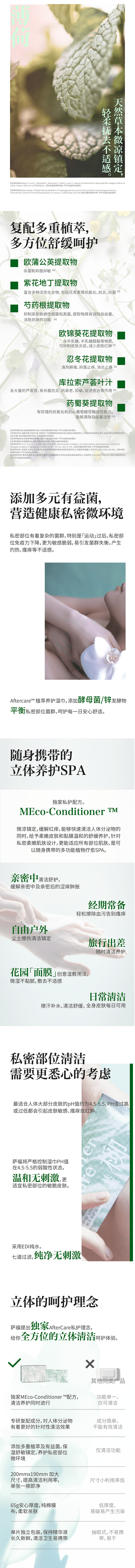  薩福 Aftercare植萃養護濕紙巾衛生清涼舒緩止癢【18片】