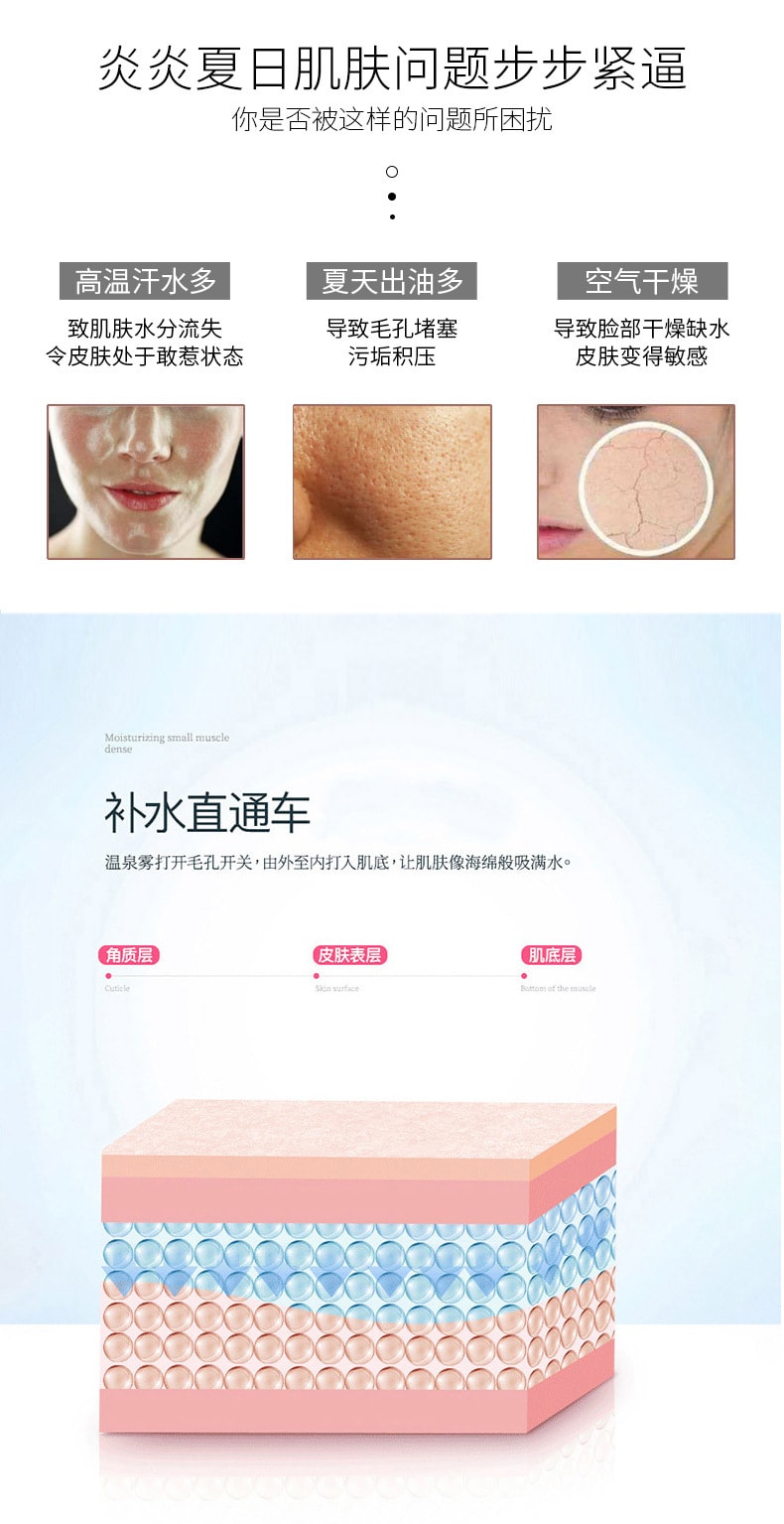楊冪同款【中國直郵】金稻 蒸臉器熱噴奈米補水儀美容儀 花瓣藍美規