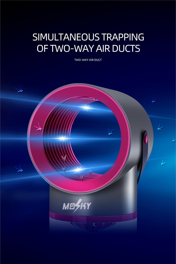 [對抗蚊子]MOSKY L280 USB滅蚊燈家用室內滅蟲驅蚊器防蚊子捕蚊神器嬰兒滅蟲燈(灰紫)