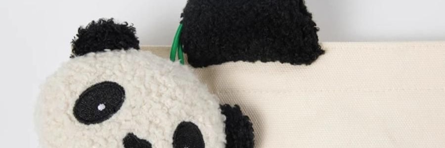 THE BEAST野兽派 旅行小憩套装 毯子帆布袋颈枕 熊猫嘭嘭PANDA POMPOM 