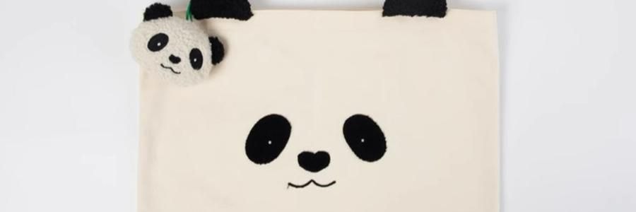 THE BEAST野兽派 旅行小憩套装 毯子帆布袋颈枕 熊猫嘭嘭PANDA POMPOM 