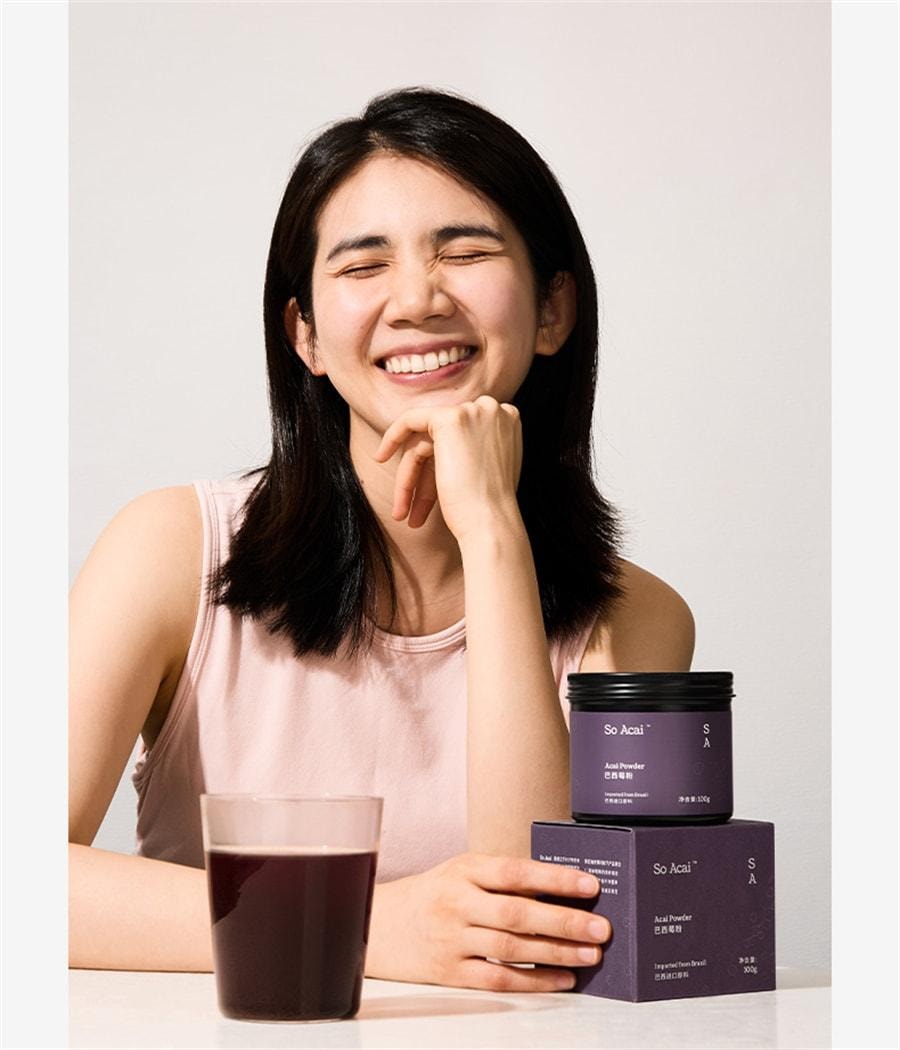 【中国直邮】巴西 SOACAI 莓粉花青素纯莓果粉超级食物粉酸奶碗配料 100g/罐