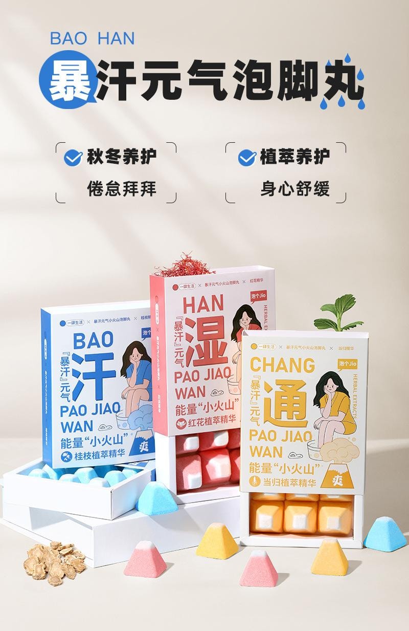 Intense Sweating Foot Soak Pills Relieves Dampness & Insomnia 15*12- Cinnamon Twig Extract 1 box