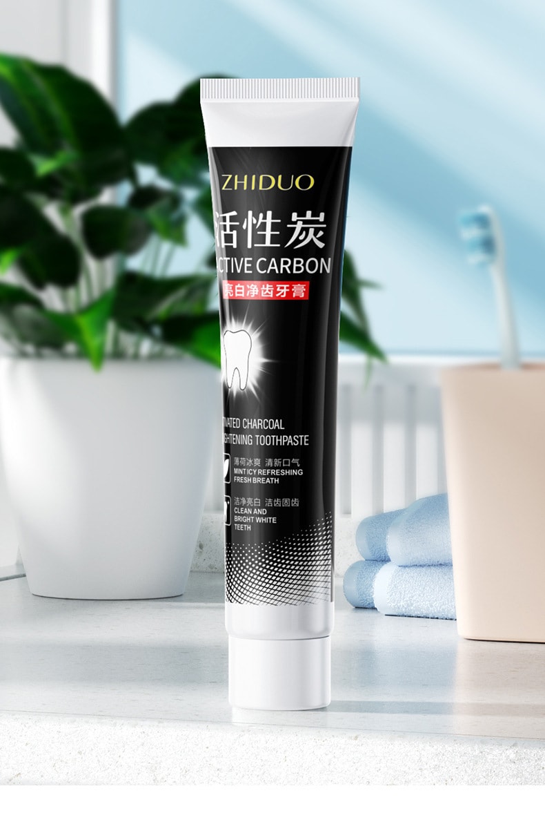 【中國直郵】致朵 活性碳亮白淨齒牙膏100g