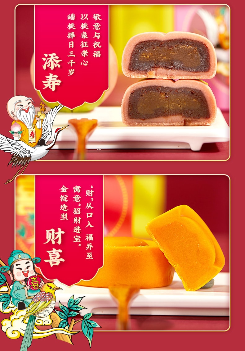 【中華老字號 中國直郵】 上海 沈大成 官方店 福祿壽喜 禮盒205克