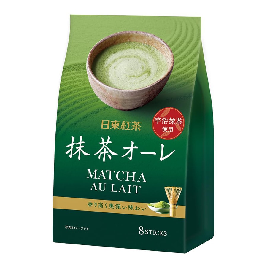 【日本直郵】日本 日東紅茶 抹茶歐蕾 使用宇治抹茶 獨立包裝 8包入 96 克