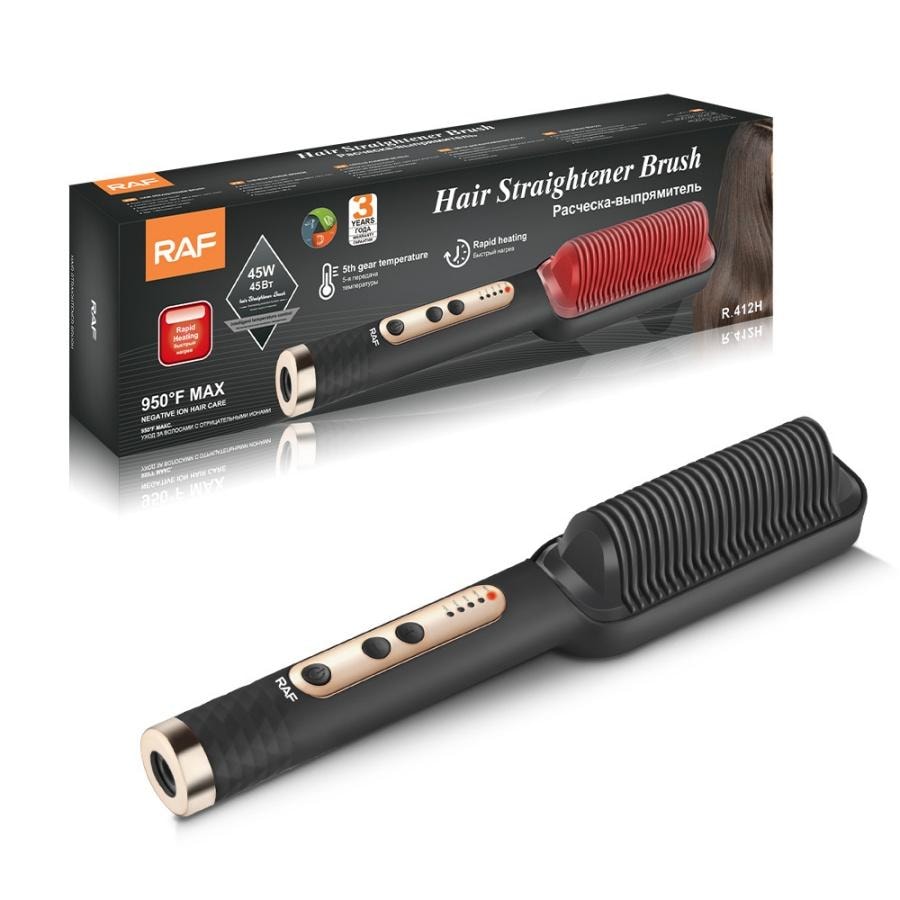 RAF 新品直发梳负离子不伤发电热器发棒直发器易上手家用 1把