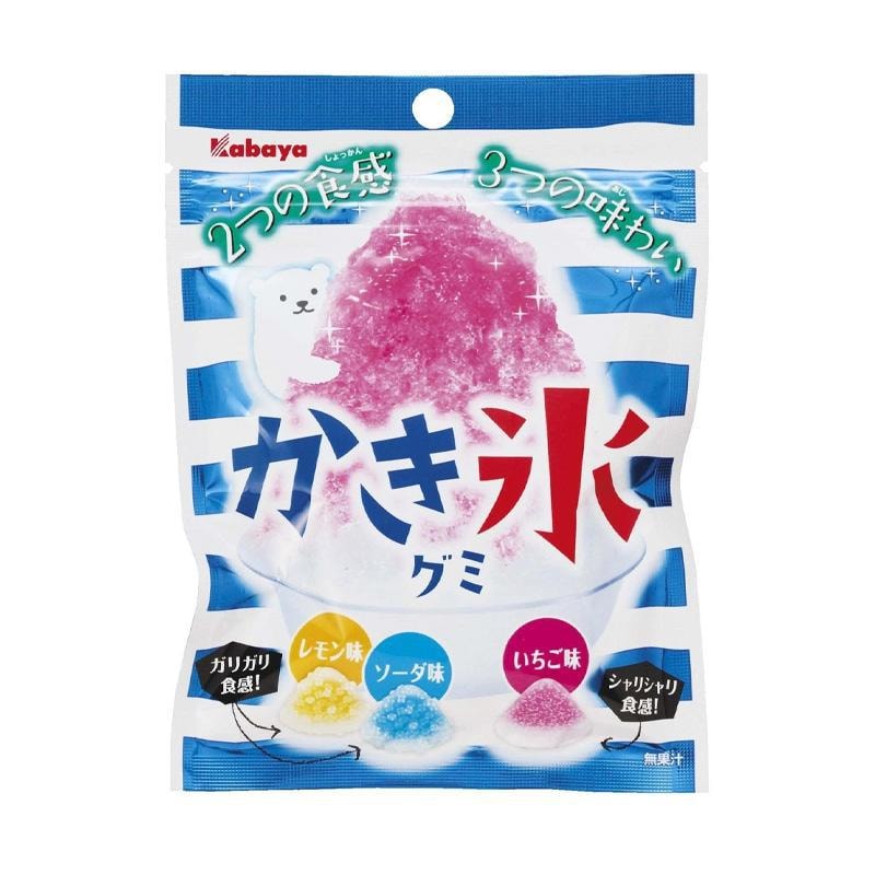 【日本直郵】KABAYA卡巴也 QQ糖 刨冰味 55g
