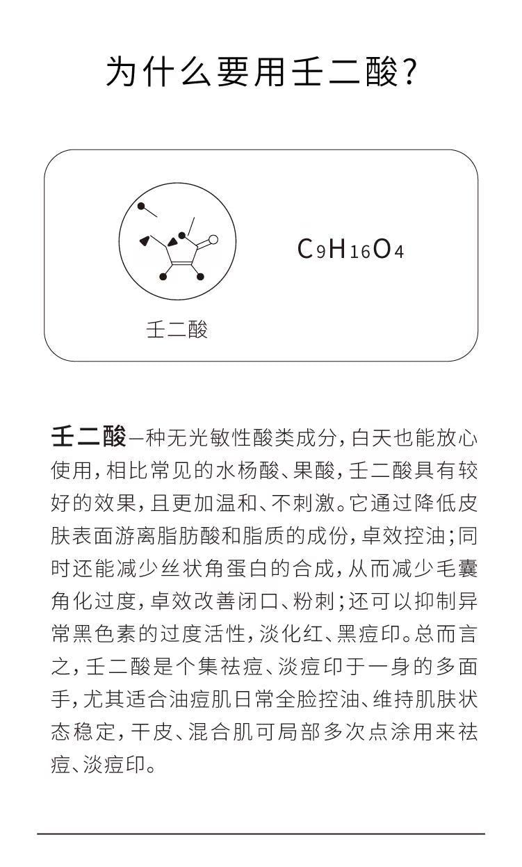 【中國直郵】 John Jeff 20%壬二酸霜15g 快速祛痘 卓效控油