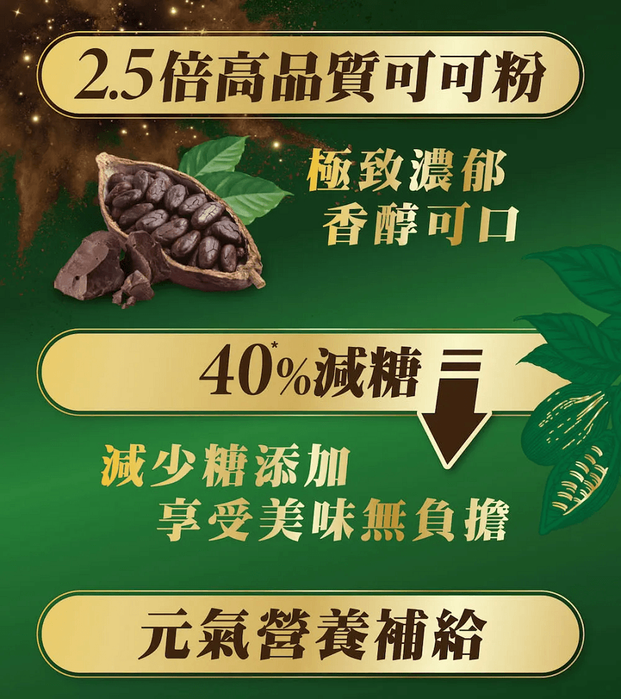【马来西亚直邮】 日本 NESTLE MILO美禄  极浓黑巧风味减糖版 10pcs