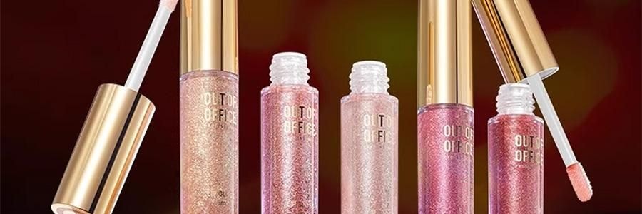 OUT OF OFFICE哦野 小刨冰爆闪唇釉 OOO镜面水光唇彩唇蜜 #LG01 樱花粉 一抹嘟嘟唇