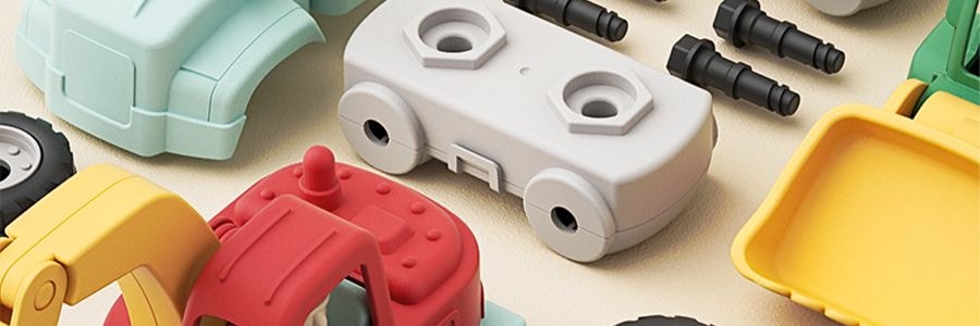 BEIENS贝恩施 益智玩具车 儿童宝宝拼装工程车 3个装 3岁以上