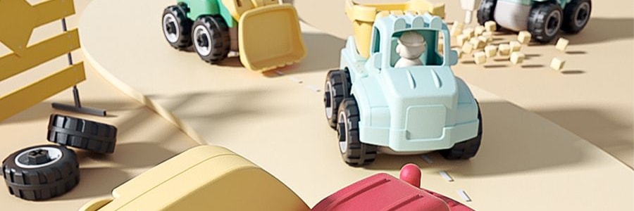 BEIENS贝恩施 益智玩具车 儿童宝宝拼装工程车 3个装 3岁以上