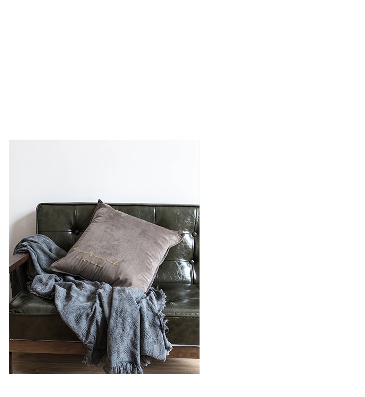 Silk Flannel Pillow Cover - Blue