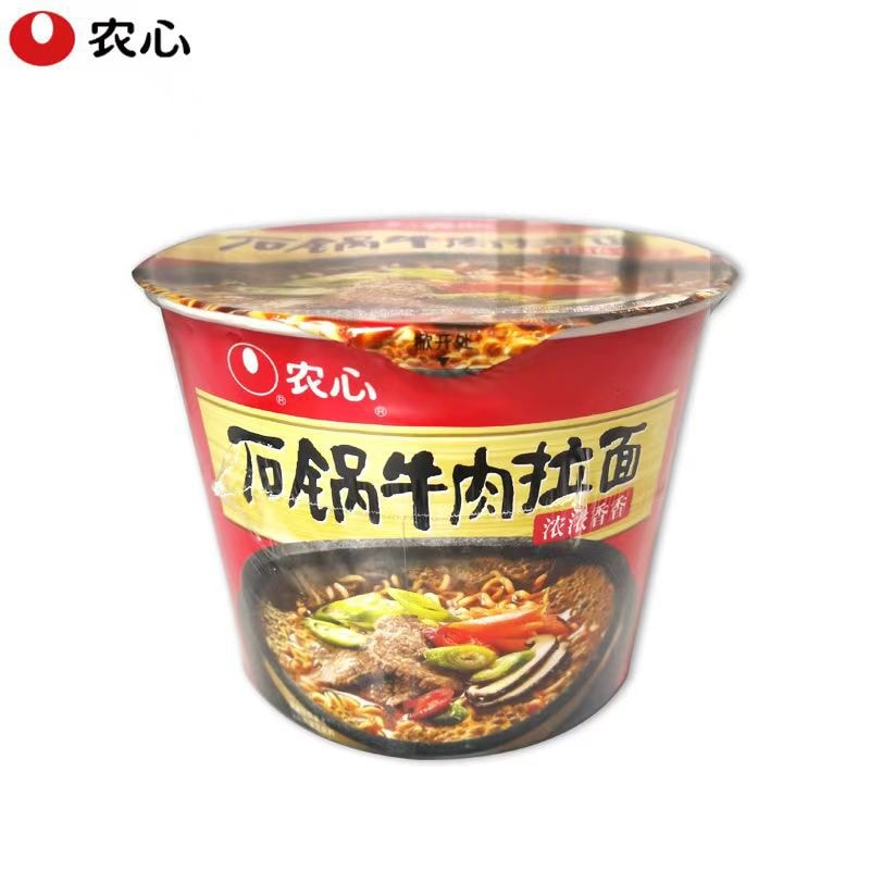 [中国直邮]  农心 NONGSHIM 石锅牛肉拉面 117g 1 桶装