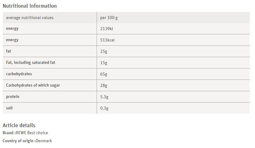 Rewe Best Choice Butter Cookies 400g